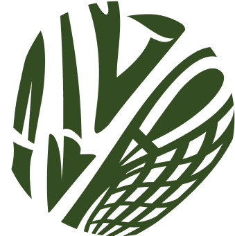 Leaves, grains, and plant stem circular motif.